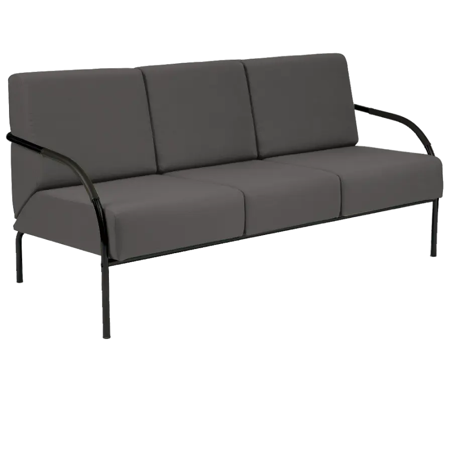 SPA 3 černý lak, látka SUE S 24 - látka tmavě šedá